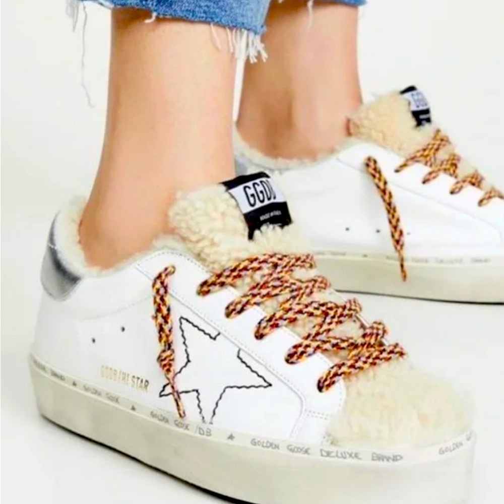 Golden goose K2 shearling hi star leather sneakers